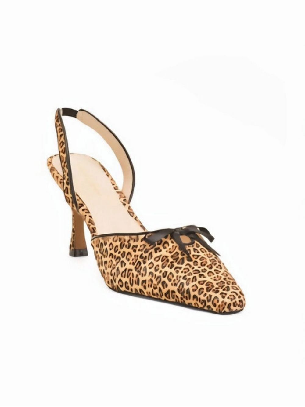 For Love & Lemons Lyana Heel Leopard Print EU 38 NWT Mob Wife Balletcore Y2K